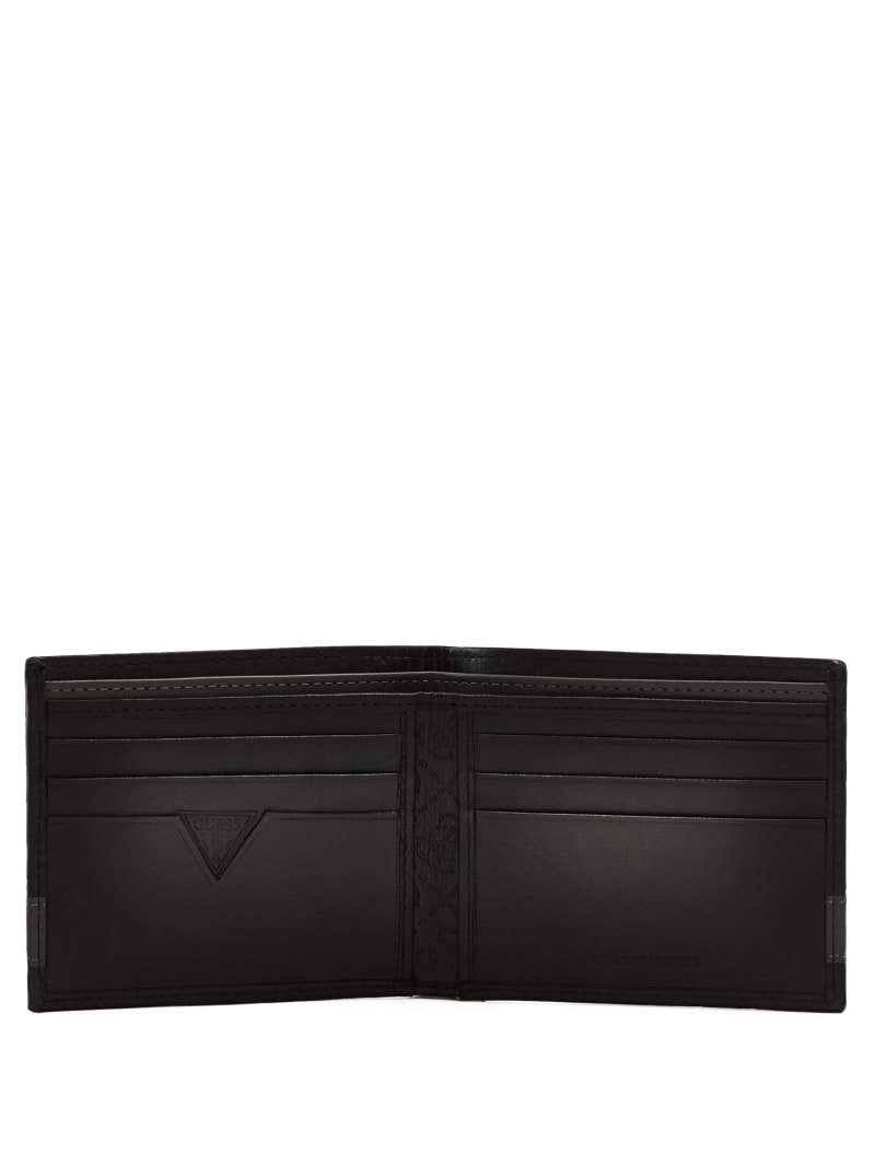 guess black leather wallet